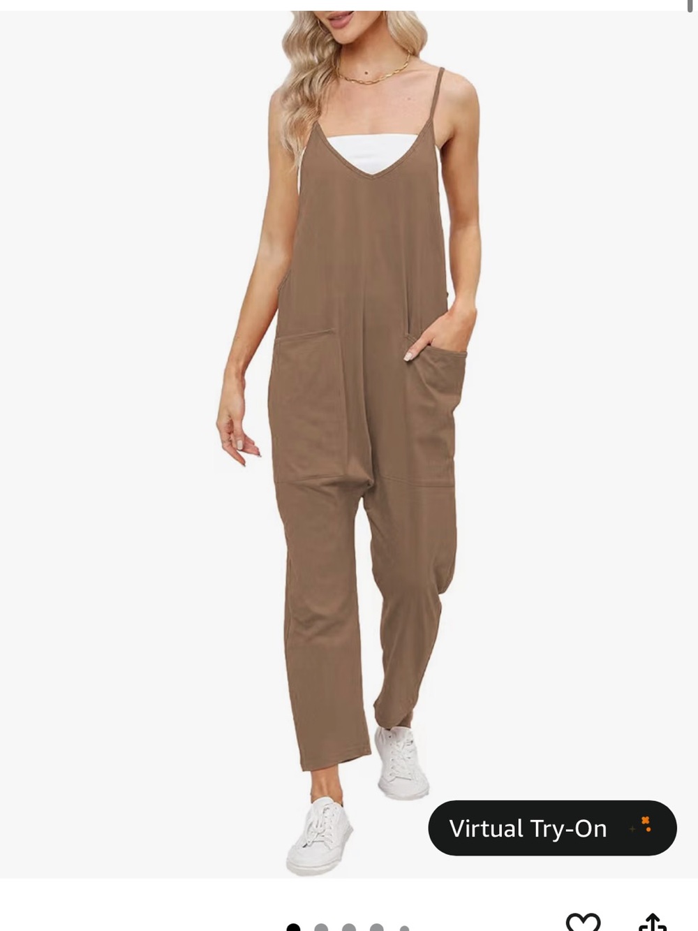 Women's pink Relaxed Strap Jumpsuit